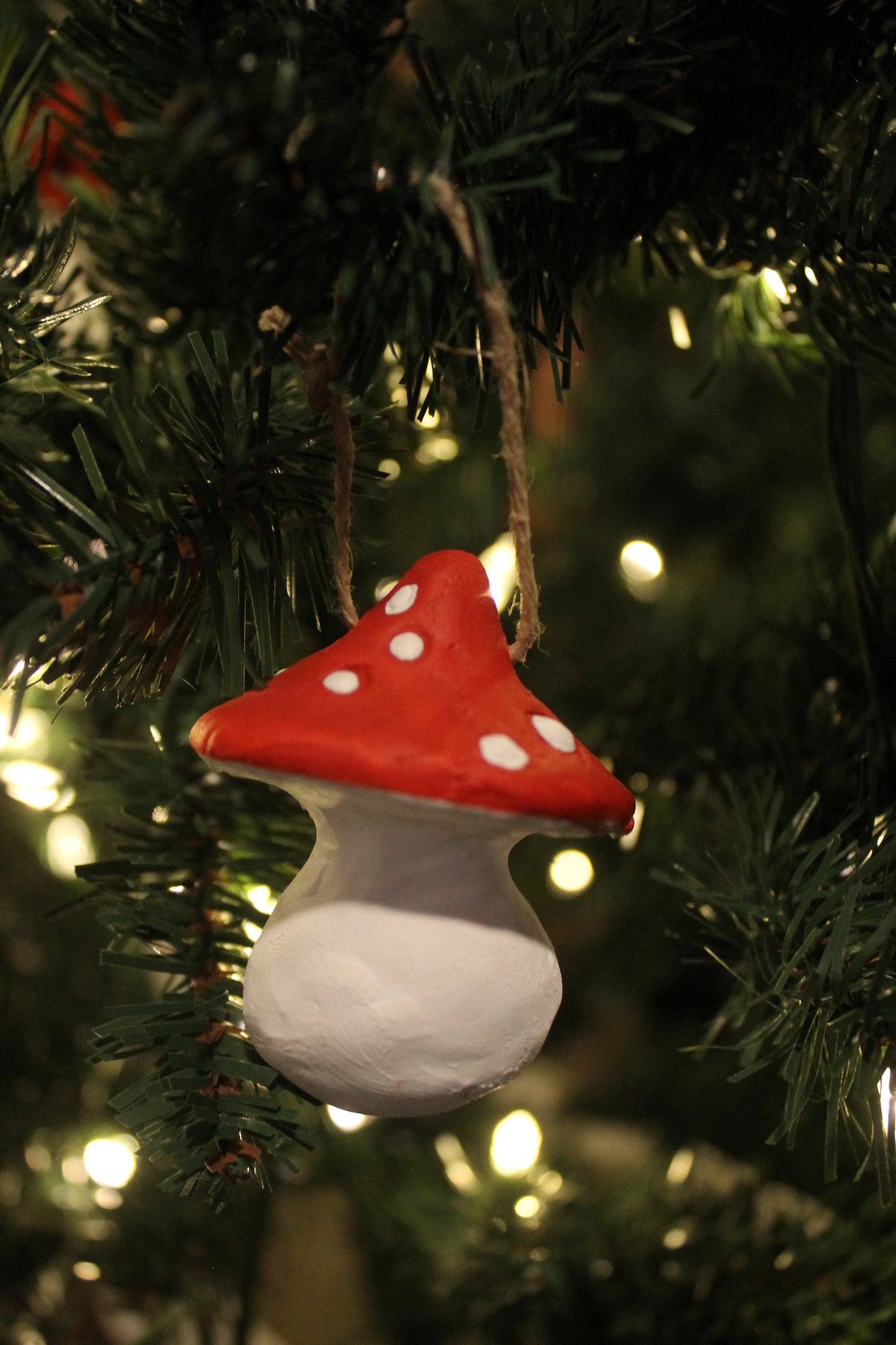 2 Mushroom Ornaments