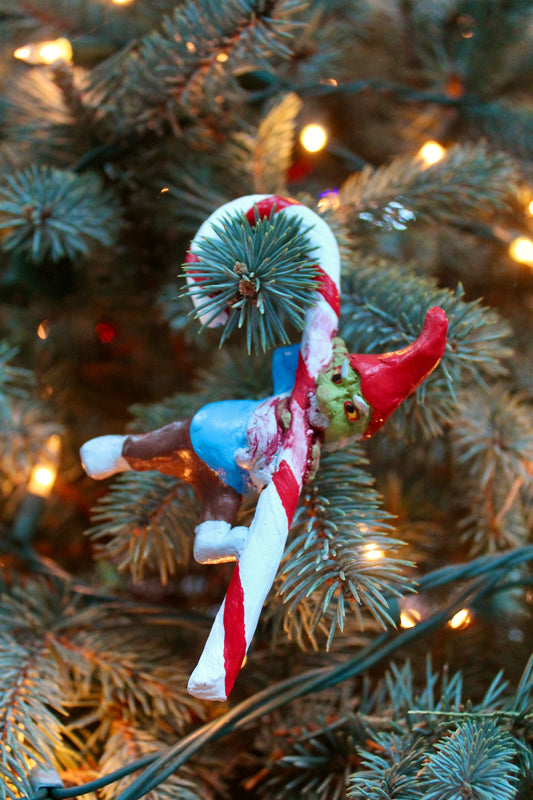 Zombie Gnomes:  Blitzen Love Bites (Christmas Ornament)